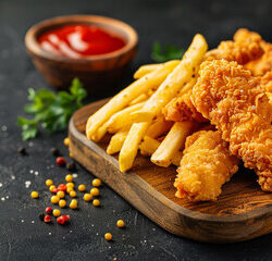 Spicy Chicken Strips with Chips