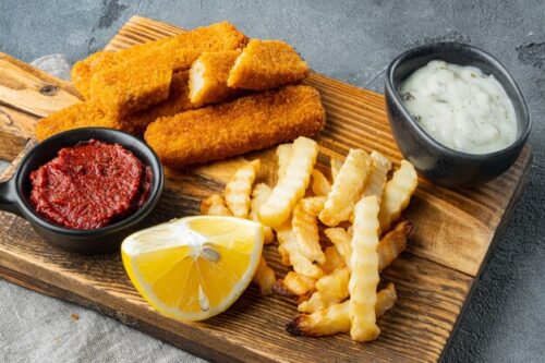 Chips with Fish Fingers